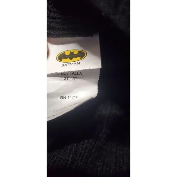 Batman Winter Beanie Hat Cap Size 2T-5T Boys Knitted Black & Yellow - Picture 5 of 7